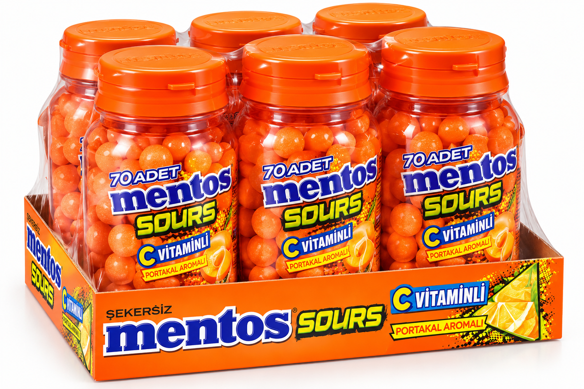 Mentos Sours (Portakal/Orange)
