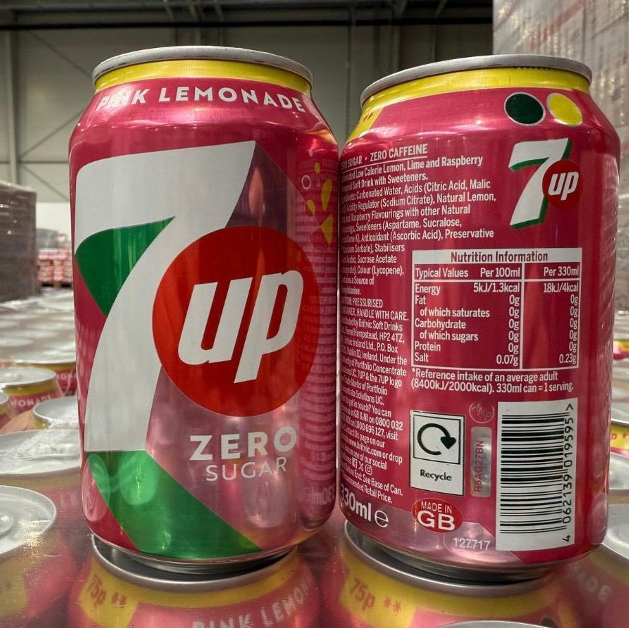 7UP Pink Lemonade Zero Sugar 24 (330ml)
