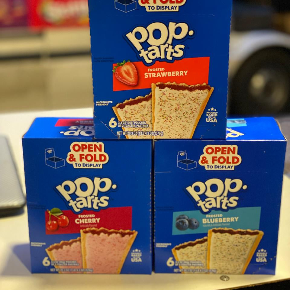 Pop-Tarts 3 Flavors (Strawberry, Cherry, Blueberry) 🍓🍒🫐